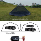 Longeek 2-4 Person Camping Tent 4 Seasons Backpacking Ultralight Easy Up Hot Teepee