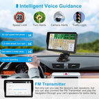 9'' GPS Navigator for Car Truck RV - Touchscreen Navigation System with Sun Visor, 2025 North America Maps Free Lifetime Updates, Voice Guidance, Speed Alert, GPS Navigation for All Vehicles