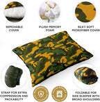 Small Backpacking Camping Pillow | Camp Pillow w/Machine-Washable Cover | Packable Travel Pillow w/Pouch + Strap | Hammock Pillow | Hiking Pillow | Camping Gear & Accessories