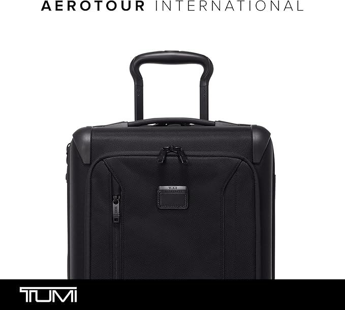 TUMI - Aerotour 4 Wheel Expandable Luggage - Men's and Women's Lightweight Business and Leisure Travel Suitcase - 21.75" International Expandable Carry-On, Black
