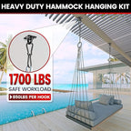 sprookber 304 Stainless Steel Pad Eye Snap Hooks, M10 Heavy Duty Ceiling Hooks, 1700lb Capacity Hammock Swing Hanging kit, Plant Hangers, Marine Hardware Staple Hook Loop with Screws, Set of 8(Black)