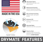 Drymate Tent Carpet Mat, Protective Waterproof Liner Keeps You Warm & Dry, Camping Floor Rug Accessory (60" x 74"), Durable, Lightweight, Soft & Comfortable, Trimmable Material (USA Made) (Charcoal)