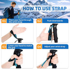 Lightweight Collapsible Kids Hiking Poles - Retractable Kids Hiking Stick, Telescoping Aluminum Trekking Poles 2 Pack, Adjustable Kids Ski Poles by Croosse