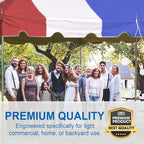 Party Tents Direct 20'x30' Weekender Canopy Pole Tent - Easy Up Canopy Tent with 120 Person Capacity - Outdoor Canopies for Parties, Weddings, & Events (Red White and Blue Top)