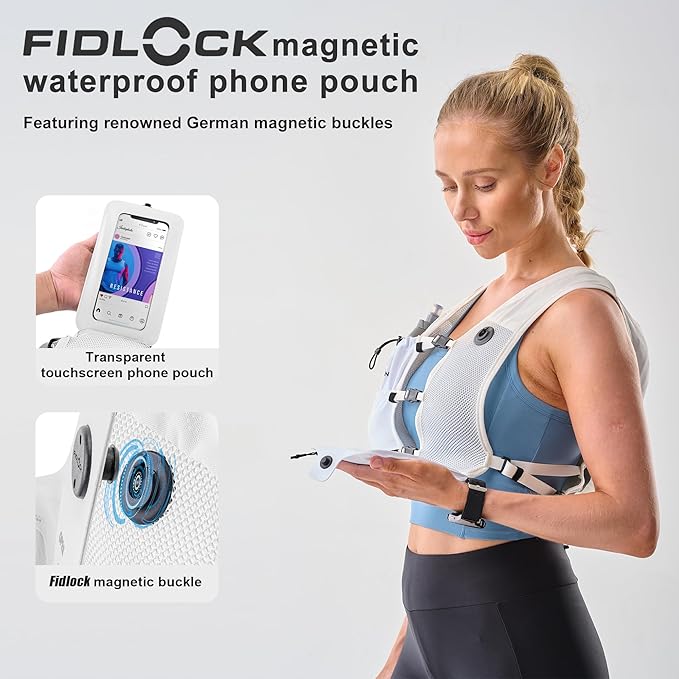 Running Vest with 350 ML TPU Soft Flask, Small Running Water Vest -Adjustable Chest Straps, Lightweight Hydration Vest Pack for Trail Marathon Hiking Cycling for Women Men Mini