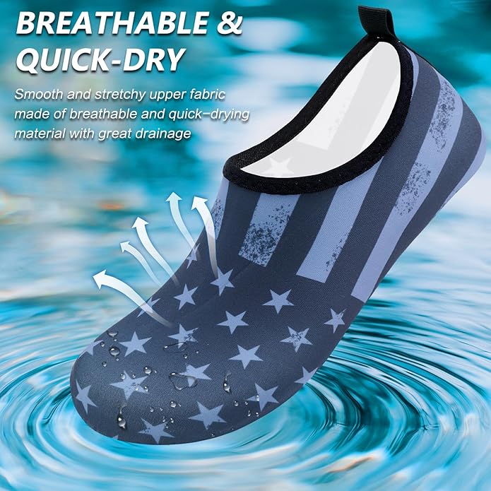 Deevike Water Shoes for Women Men Barefoot Quick-Dry Aqua Socks Slip-on for Beach Swim Surf Yoga Exercise