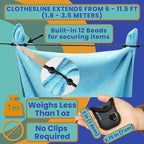 Travel Laundry Detergent Sheets Kit – 2-Size Travel Detergent Sheets + Lightweight Clothesline, Universal Sink Stopper & Foldable Laundry Bag Great for Hotels, Cruises, Camping & Trips