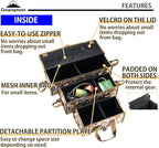 CAMPINGMOON 21.7-inch Bottom Waterproof Outdoor Camping Tent Stakes Hammer Multi-container Box Storage Bag B-160C