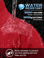 TACVASEN Men's Rain Jacket Lightweight Windbreaker with Hooded Water Resistant Outdoor Raincoat for Hiking Travel Camping