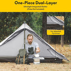 LANSHAN Ultralight Tent 3-Season Backpacking Tent for 1-Person or 2-Person Camping, Trekking, Kayaking, Climbing, Hiking