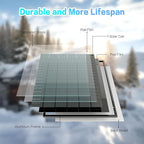 JJN Bifacial 2PCS 400 Watt Solar Panel, N-Type 16BB 400W Solar Panels, 25% High Efficiency Monocrystalline Solar Module for 12V/24V/48V PV System for Homes Rooftop Farm RV and Off-Grid Applications