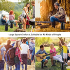 Collapsible Stool with Soft Removable Cushion & Waterproof Carry Bag - Lightweight Folding Stool, 485lbs Capacity, Portable for Adults, Camping, Fishing, Hiking, Outdoor, Travel