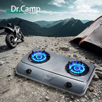 35000 BTU 2 Burner Propane Gas Stove Cooktop Outdoor Camping Stove Portable Double Burner for BBQ Boiling Frying Cooking Estufa de Gas Portátil Fogón de Gas