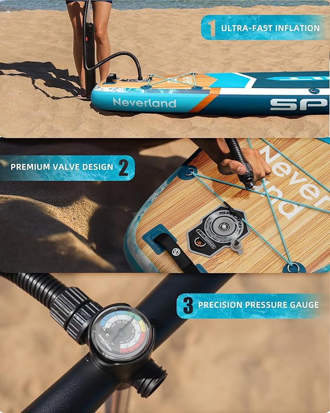 11'6×35" Super Wide Inflatable Stand Up Paddle Board, Ultra Stable SUP Board for Adults, 450lb Capacity with Shoulder Strap, 100L Backpack, Removable US Fin, Floating Paddle, Safety Leash