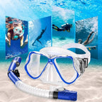 Greatever Dry Snorkel Set,Panoramic Wide View,Anti-Fog Scuba Diving Mask,Professional Snorkeling Gear