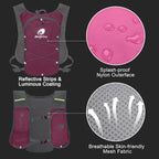 Small Water Backpack, Festival Hydration Vest, Hydro Pack with 2L Water Bladder, Lightweight Hydropack Running Water Vest for Women Men Runners Hiking Camping Biking Climbing