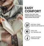 Cozy Wool Blanket | 100% Virgin Wool from New Zealand | Perfect Throw/Sofa Blanket with Fringes in Stripes Design (140 x 200 cm)