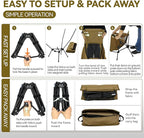 MARCHWAY Lightweight Folding High Back Camping Chair with Head Support, Stable Portable Compact for Outdoor Camp, Travel, Beach, Picnic, Festival, Hiking, Backpacking (Highback Khaki)