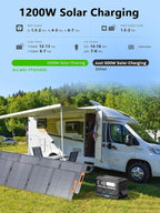 ALLWEI 2400W LiFePO4 Portable Power Station,2048Wh Solar Generator with 1500W AC Charging &1200W Solar Charging,with ATS UPS Mode, 4 AC Outlet(Power Lifting 3600W) for Home Backup, Power Outages & RVs