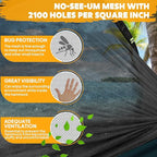 Chihee Ultra-Light Travel Camping Hammock Pop-up Net Hammock 660lbs Load Capacity,Breathable,Quick-Drying Parachute Nylon 2 Premium Carabiners,2 Tree Slings Included for Outdoor Backpacking Hiking