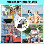 12 Inch Solar Panel Powered Fan, 2 in 1 Solar Panel or AC Charger Powered Fan 12W 9V Portable for Chicken Coop Greenhouse Household Exhaust Camping Travel Outdoor (Yellow)