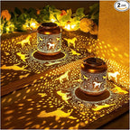 2 Pack Horse Solar Lanterns Outdoor Waterproof,Hanging Solar Lights Horse Gifts for Women Men Metal LED Decorative Light for Yard,Patio,Lawn,Tabletop,Pathway,Landscape,Garden Decor