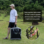 SUNNYFEEL Oversized Camping Directors Chair Blue Portable Folding Chair for Adults Support 600lbs with Side Pocket and Side Table for Beach, Fishing, Trip, Picnic, Lawn, Outdoor Foldable Camp Chairs