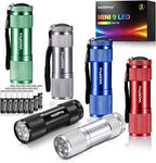 WdtPro LED Mini Flashlights, Super Bright Flashlight with Lanyard, Assorted Colors - Best Tac Torch Light for Kids, Night Reading, Power Outages, Camping(6 Pack)