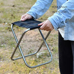 Portable Mini Folding Stool, Small Camping Stool Mortable Stool Can Hold Up to 150 Lbs