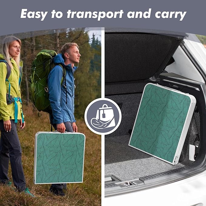 Camp Field Camping Folding Aluminum Table with Adjustable Legs for Outdoor Travel Beach, Backyards, BBQ, Party and Picnic Foldable Table