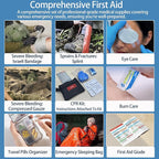 Comprehensive First Aid Kit, Premium Emergency Trauma Kits with Shoulder Strap for Car Camping Gear, Labelled Compartments Survival Kit, Home Essentials, Outdoor Emergency Medical Supplies -324 Piece
