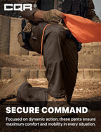 CQR Men's Flex Ripstop Tactical Pants, Water Resistant Stretch Cargo Pants, Lightweight EDC Hiking Work Pants