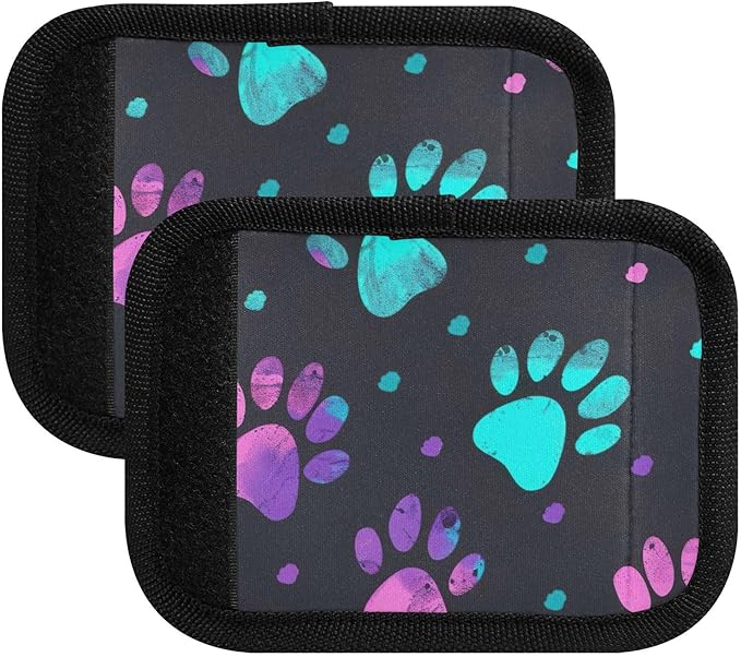 Dog Paw Luggage Handle Wrap, Luggage Identifiers, Bag Strap Cover, Suitcase Wraps Tags, Travel Accessories, 4 Pack
