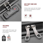 Kono 20'' Carry on Luggage Lightweight with Spinner Wheel TSA Lock Hardside Luggage Durable Small Carry on Suitcase Grey