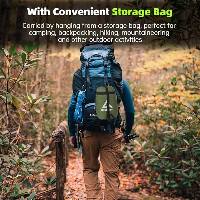 Hammock Underquilt for Camping Hammock, Full Length Camping Quilt for Lightweight Soft Warm 3-4 Seasons 41-68°F, Great for Hiking Backpacking Traveling Beach (Hold Up to 500lbs)