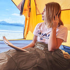 ECOOPRO Warm Weather Sleeping Bag - Portable, Waterproof, Compact Lightweight, Comfort with Compression Sack - Great for Outdoor Camping, Backpacking & Hiking-83 L x 30" W Fits Adults