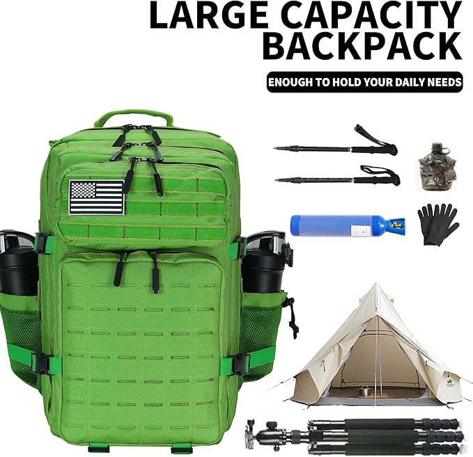 Military Tactical Backpack 45L/25L 3 Day Assault Pack Molle Daypack Hiking Backpack for Men and Women