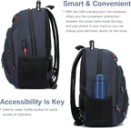 Boavan Laptop Backpack for men, 15.6 inch Laptop Bag with USB Port, Waterproof Travel Work Backpack Purse, Anti-Theft Teacher Nurse Doctor Casual Bookbags Office Business backpack，Classic Navy