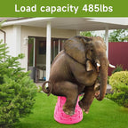 Upgraded Folding Stool - 485lbs Load Capacity,Telescopic Stool,Portable Collapsible Seat for Camping,Fishing,Hiking,Travel (Square-Pink)