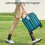 Hanke 16 Inch Underseat Carry on Suitcases with Wheels,Lightweight Hard Shell Carry on Luggage with Wheels for Weekender,Travel Approved Small Suitcase,Travel Luggage for Womem Men,Caribbean Blue.