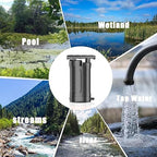 Water Filter Pump, 0.01 Micron 5-Stage Water Filter,Portable Outdoor Emergency and Survival Gear - Camping, Hiking, Backpacking (k8188 Black)