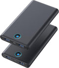 [2-Pack] Portable Charger Power Bank 20000mAh,Ultra Slim Fast Charging Battery Pack with Dual USB Outputs,Travel Essential Portable Phone Charger for iPhone 17/16/15/14/13/12/X,Galaxy S24, Android etc