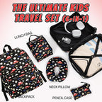 Rosamo Kid’s Luggage Set 6 Piece Suitcase Set 16’’ Hardside Luggage with Spinner Wheels Girls Boys Carry on Luggage Travel Rolling Luggage Airline Approved