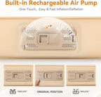 Self Inflating Sleeping Pad with Electric Pump, 4" Ultra-Thick Memory Foam Double Sleeping Mats, Easy Inflate& Deflate, 9.5 R-Value Insulated Camping Mattress Pad for Camping, Travel