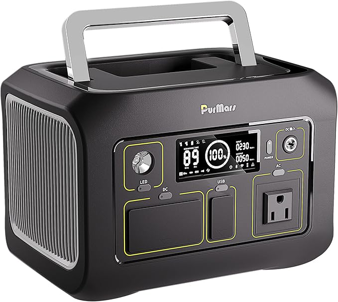 Portable Power Station 300W(Peak 500W), 288Wh (90,000mAh) Solar Generator with 110V Pure Sine Wave AC Outlet, lifepo4 Battery Portable Power Bank for Outdoor Camping, Traveling, and Emergencies