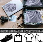 10 Pack Dust Bags for Purses and Handbags, Silk Dust Cover Storage Bag with Drawstring Travel Storage Pouch for Handbag Purse Shoes Boots (Gray, 23.6 × 19.6 in)