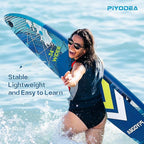 Paddle Boards for Adults, 10'6"/11"/11'6" Inflatable Paddle Board, Super Non Slip Eva, Stand Up Paddle Board with Removable Fins, Adjustable Paddle, Pump, Shoulder Strap, Leash, Standing Boat