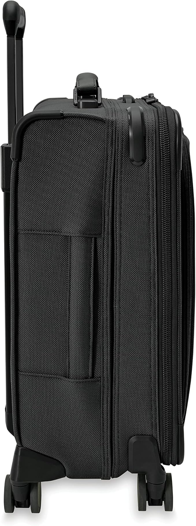 Briggs & Riley Global 21" Carry On Expandable Spinner - Luggage for International Travel, Suitcases with Wheels, Softside Rolling Bag for Men & Women, Self-Repairing Zipper- Baseline Collection, Black