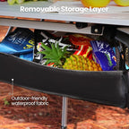 Portable Camping Table with Adjustable Legs, Lightweight Aluminum Folding Table Foldable Table for Outdoor Cooking, Picnic, Beach, Backyards, Square