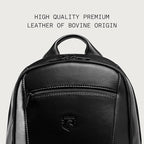 Nordweg Leather Laptop Backpack NW074B – Lightweight Daypack for Work, Travel & College – Fits Laptops up to 15.6” (Black)